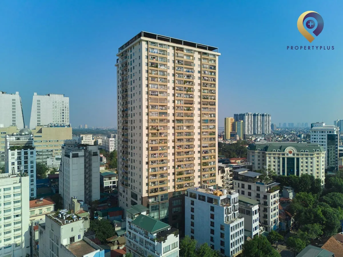 Toàn cảnh tòa nhà Kinh Đô Tower nhìn từ trên cao